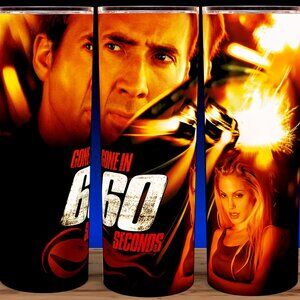 Gone in 60 Seconds Nicholas Cage and Angelina Jolie Movie Cup Mug Tumbler 20oz
